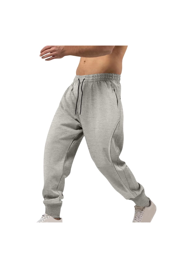 Wancir Men's Drawstring Elastic Waist And Solid Color Pocket Hoodie Binding Leg Pants Tracksuit Pants