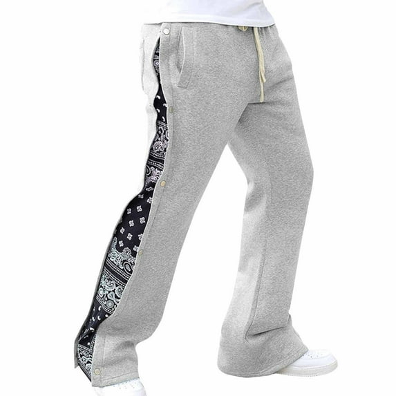 Wancir Men's Lightweight Sweatpants Loose Fit Open Bottom Mesh Athletic Pants with Pockets