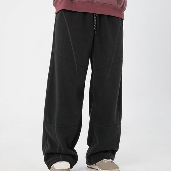 Wancir Men's Lightweight Sweatpants Loose Fit Open Bottom Mesh Athletic Pants with Pockets