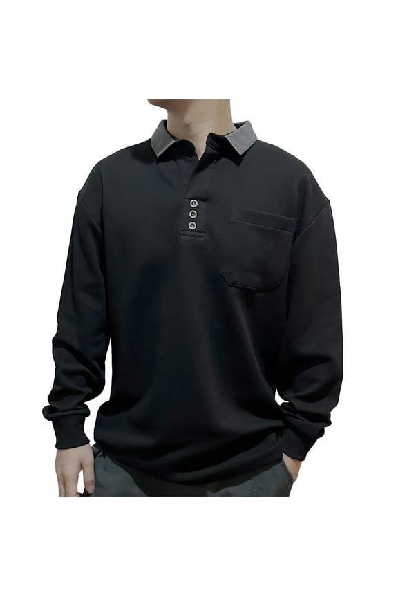 Wancir Men's Oxford Shirt Solid Casual Button Down Collar Shirts Long Sleeve Dress Shirts