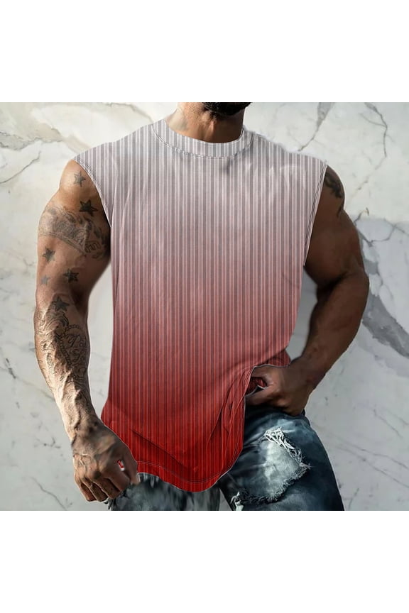 Wancir Men's Workout Swim Sleeveless Shirts Quick Dry Beach Pool Tech Running Athletic Exercise Muscle Tank Top Big and Tall