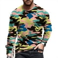 thumbnail image 1 of Wancir Mens Shirts Long Sleeve Casual Stylish Camouflage Print Workout Crewneck Sweatshirts Loose Fit Camo Pullover Tees, 1 of 4