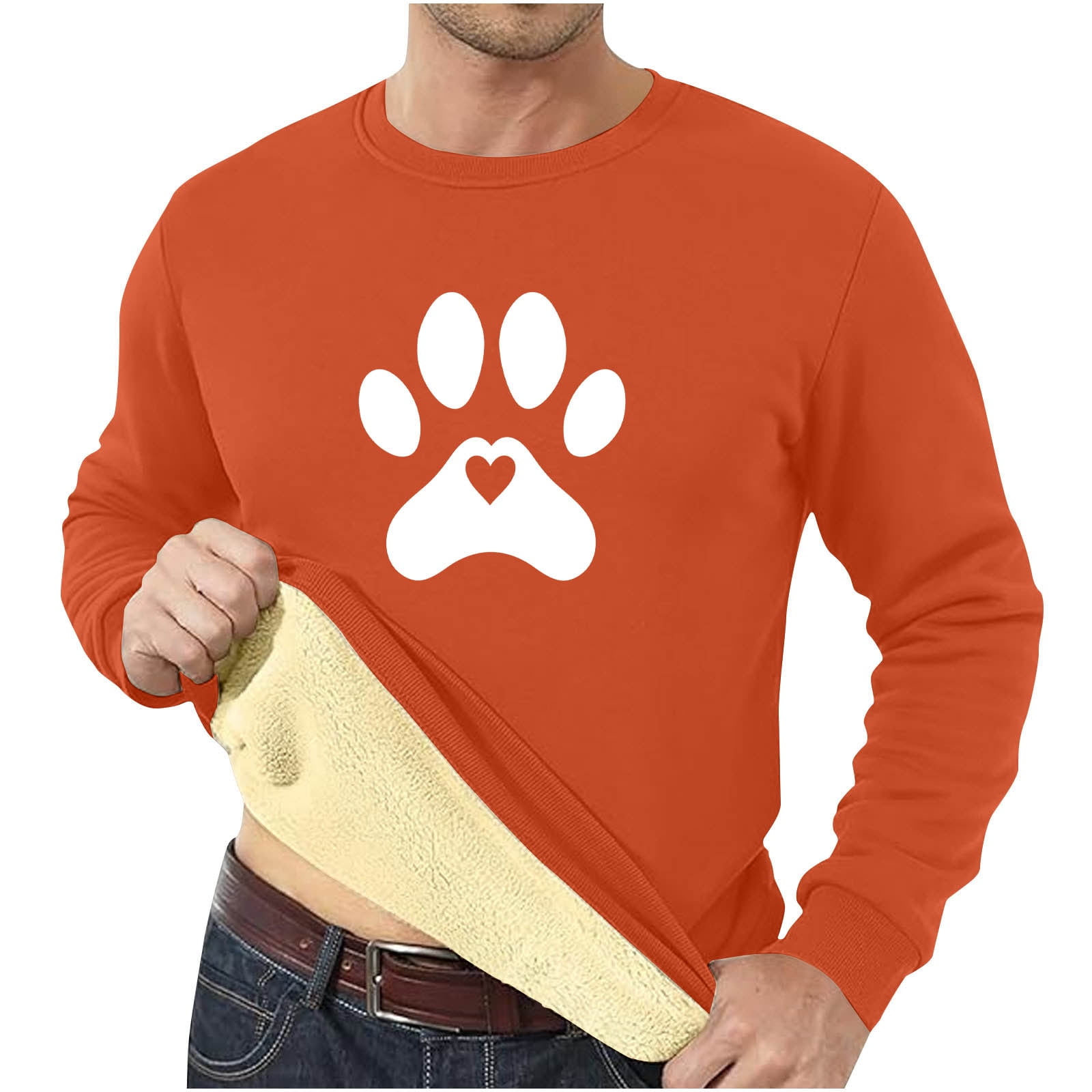 amasding Mens Thermal Long Sleeve Shirt Fleece Lined Winter Underwear