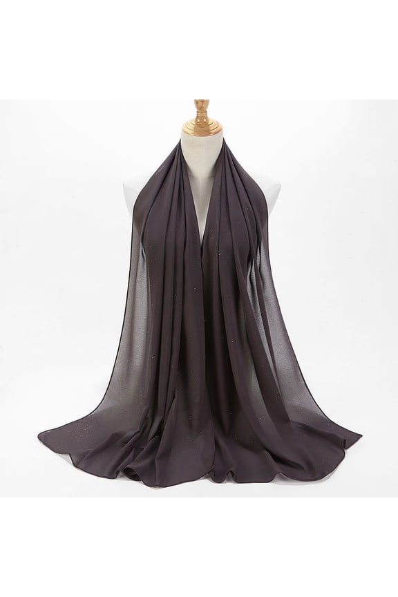 Wancir Muslim Wrinkles Pearl Chiffon Hijab Head Scarf Women Solid Bubble Wrap Shawls Long Hejab Shawls