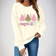 thumbnail image 1 of Wancir Sweatshirt Women Merry Christmas Letter Print Long Sleeve Sweater Xmas Crewneck Pullover Casual Blouse Tops, 1 of 4