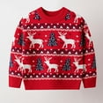 thumbnail image 1 of Wancir Toddler Boy Girl Sweatshirt Christmas Kids Knit Sweatshirt Pullover Sweater elk Tops Warm Deer Tees, 1 of 6