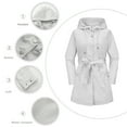 thumbnail image 1 of Wancir Waterproof Rain Jacket Women Lightweight Rain Coat Long Outdoor Windbreaker Plaid Lined Hooded Trench Coats S-XXXL, 1 of 7