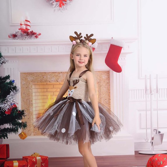 Wancir Winter Dress Girls Girls Christmas Role Play Christmas Tree Outfits Poncho Stage Sweater Pencil