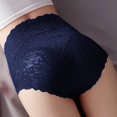 thumbnail image 1 of Wancir Women High Waist Solid Color Lace Sexy Transparent Scarless Abdominal Hip Lifting Plus Size Crotch Panel Briefs, 1 of 5