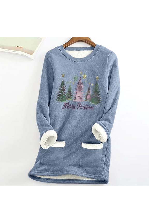 Wancir Women's 2024 Winter Fuzzy Fleece Sweatshirt Faux Shearling Warm Sherpa Pullover Outwear With Pockets