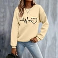 thumbnail image 1 of Wancir Women's Casual Print Long Sleeve Round Neck Pullover Sweatshirt Top, 1 of 6