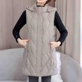 thumbnail image 1 of Wancir Women's Long Puffer Vest Cotton Sleeveless Puffy Jacket with Removable Hood, 1 of 7