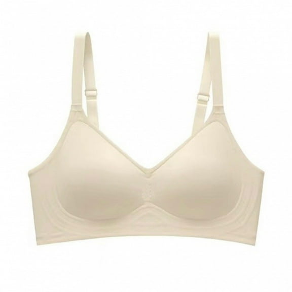 Wancir Women's Seamless Solid Color Underwear Nude Comfortable Push-up Bra