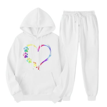 Wancir Womens 2 Piece Outfits Sweatsuits Sets Long Sleeve Sweatshirts with Cargo Sweatpants