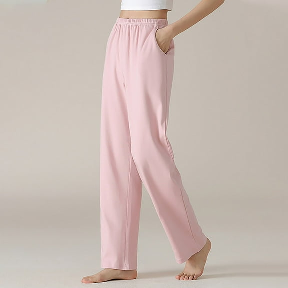 Wancir Womens Active Jogger Pants Cotton Sweatpants Workout Elastic Waist Pants with Pockets