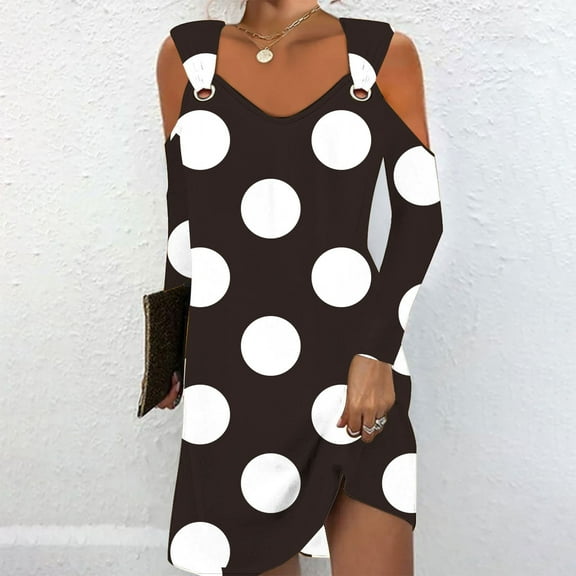 Wancir Womens Casual T Shirt Dresses 2024 Summer Cold Shoulder long Sleeve Maxi Dress Boho Floral Print V Neck Sundresses