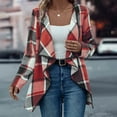 thumbnail image 1 of Wancir Womens Checkered Oversized Cardigan Sweaters V Neck Long Sleeve Slouchy Knit Jacket Coats, 1 of 7