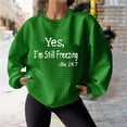 thumbnail image 1 of Wancir Womens Fall Long Sleeve Tops Crewneck Fall Shirts for Women Solid Color Waffle Knit Tunic Tops, 1 of 4
