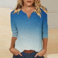 thumbnail image 1 of Wancir Womens Long Sleeve Tops Casual V Neck T Shirts Loose Fit, 1 of 5