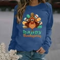 thumbnail image 1 of Wancir Womens Thanksgiving Shirt Leopard Pumpkin Printed Cute Graphic Tee Thankful Grateful Blessed T-Shirts Fall Top, 1 of 4
