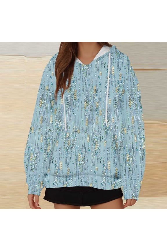 Wancir Womens Tops Casual Shirts Long Sleeve Hoodie Pullover Blouses Loose Fitting Tees Fashion Clothing Sweatshirts