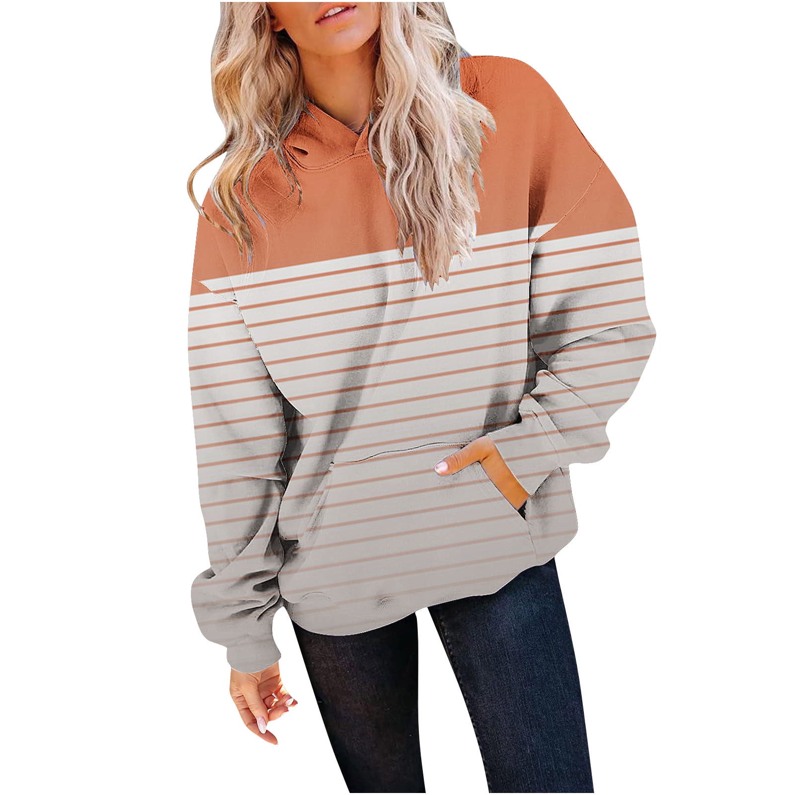 amasding Womens Tops Casual Shirts Long Sleeve Hoodie Pullover Blouses