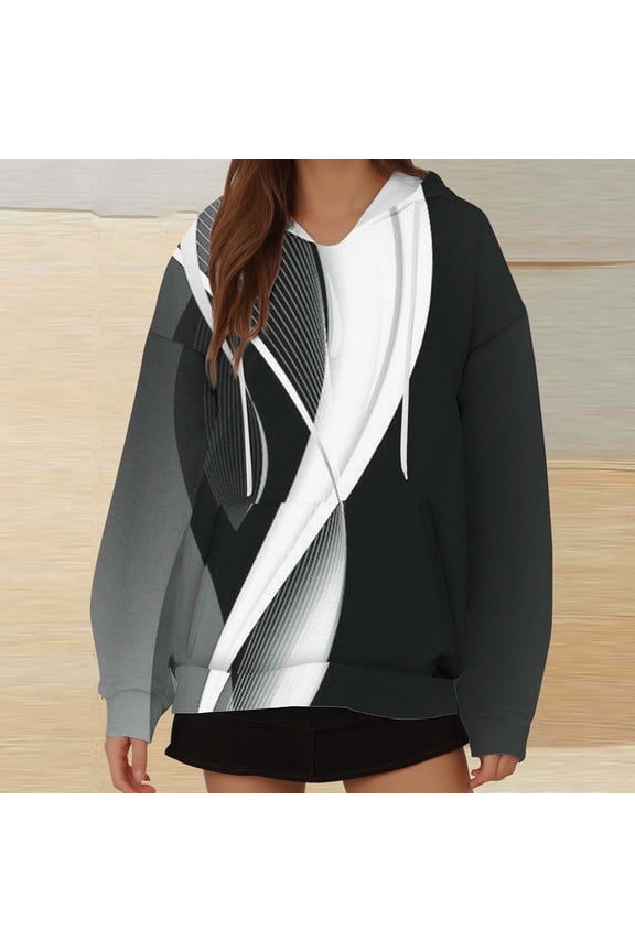 Wancir Womens Tops Casual Shirts Long Sleeve Hoodie Pullover Blouses Loose Fitting Tees Fashion Clothing Sweatshirts