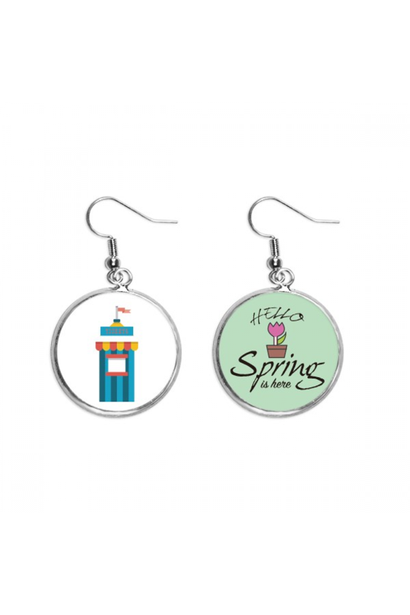 amazing funny park ticketing illustration decoration dangle season sp earring jewelry