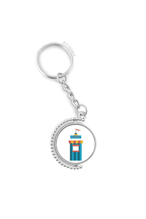 amazing funny park ticketing illustration rotatable keyholder disc accessories chain clip