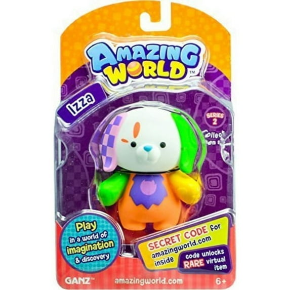 amazing world figures izza dog (from the creators of webkinz)
