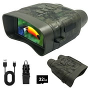 AMBLER Night Vision Goggles - 5W Upgraded 4K HD IR Binoculars - 5X Zoom, 32GB Card to Save Photos and Videos for Camping Hunting