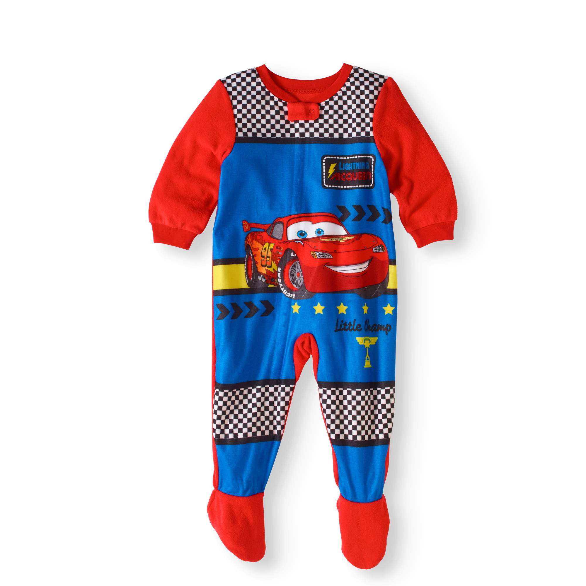 ame disney cars baby boys footed blanket sleeper pajama (red, 9 months