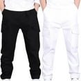 thumbnail image 1 of ameIAEA 2 Pack Kids Cargo Sweatpants Boys Girls Elastic Waist Outdoor Hiking Athletic Pants 4-13 Years, 1 of 3