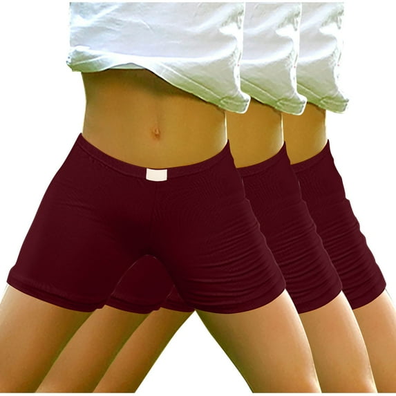 ameIAEA 3 Pack Girl's Shorts Kids Biker Under Dress Dance Shorts Solid Color Underwear 4-14 Years