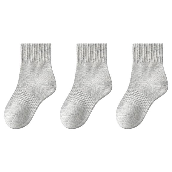 ameIAEA 3 Pairs Toddler Kids Socks Boys Girls Ankle Socks 3-16 Years Low Cut Athletic Socks