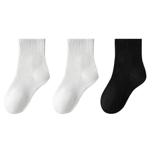 ameIAEA 3 Pairs Toddler Kids Socks Boys Girls Ankle Socks 3-16 Years Low Cut Athletic Socks