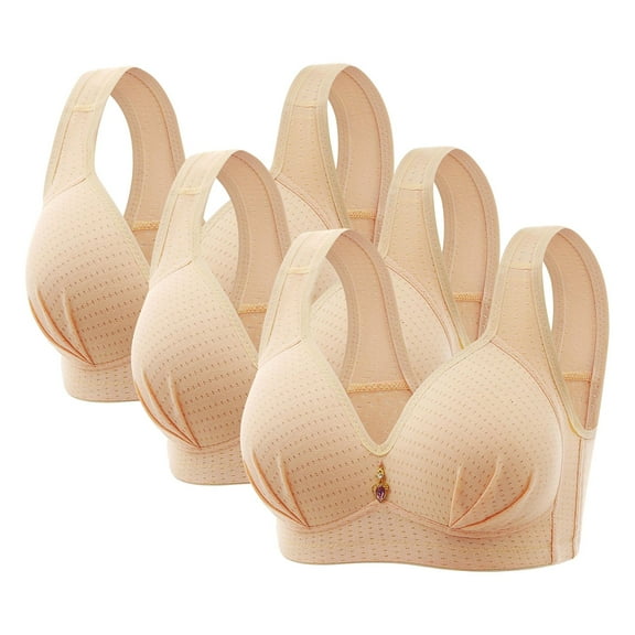 ameIAEA 3 Pcs Womens Sports Bras Push Up Wire Fress Bra Full Coverage Wireless Everyday Bra