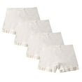 thumbnail image 1 of ameIAEA 4 Pack Girls Cotton Full Coverage Boyshort Panties Toddler Kids Soft Underwear 2-14 Years, 1 of 2