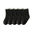 thumbnail image 1 of ameIAEA 5 Pairs Kids Socks Toddler Cotton Crew Sock Soft Ankle School Uniform Sock for Boys Girls, 1 of 3