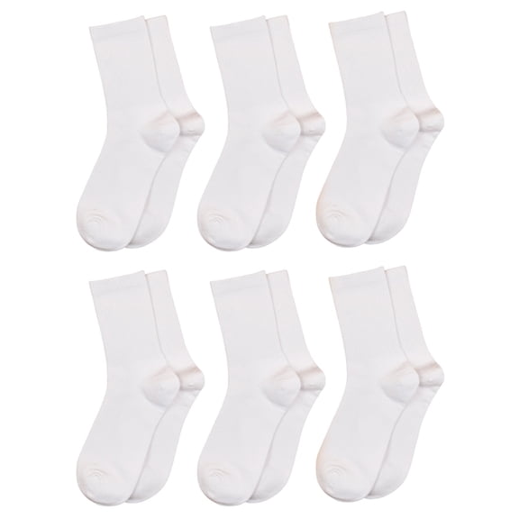 ameIAEA 6 Pairs Womens Cotton Crew Calf Socks Above Ankle Breathable Socks for Casual Workout