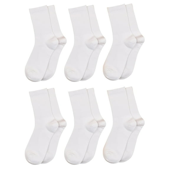 ameIAEA 6 Pairs Womens Cotton Crew Calf Socks Above Ankle Breathable Socks for Casual Workout
