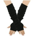 thumbnail image 1 of ameIAEA Arm Warmers Winter for Women Fashion Long Fingerless Knit Mitten Gloves Arm Sleeves with Thumb Hole, 1 of 5
