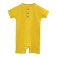 thumbnail image 1 of ameIAEA Baby Boys Girls Clothes Newborn Short Sleeve Button Jumpsuit Romper Toddler Clothes, 1 of 6