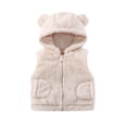 thumbnail image 1 of ameIAEA Baby Boys Girls Winter Fleece Sherpa Vest Toddler Infant Zip Up Sleeveless Hooded Outerwear, 1 of 3