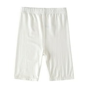ameIAEA Boys Girls Bike Shorts Dance Under Dress Shorts Elastic Waist Solid Color Summer Stretch Shorts
