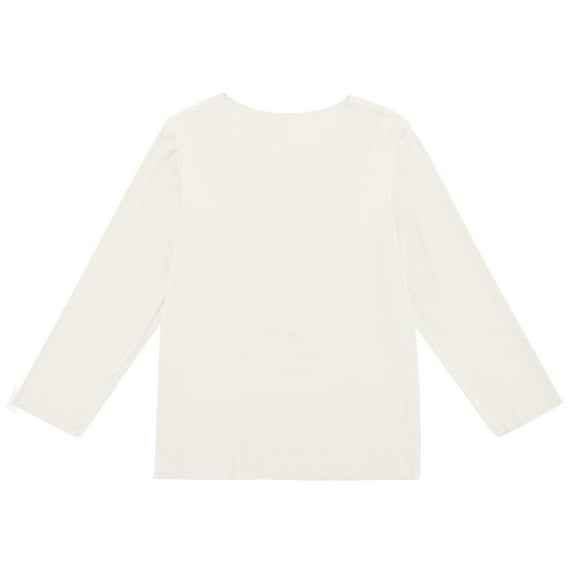 ameIAEA Boys Girls Long Sleeve Basic Undershirts Solid Color Fall Winter Shirts for Toddler Kids 2-13Y