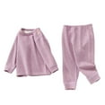 thumbnail image 1 of ameIAEA Boys Girls Thermal Underwear Sets Toddler Baby Base Layer Winter Warm Long Sleeve Tops Pants, 1 of 3