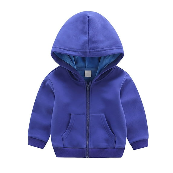 ameIAEA Boys Girls Zip Up Hooded Jacket Long Sleeve Fall Coat with Pockets for Toddler Kids