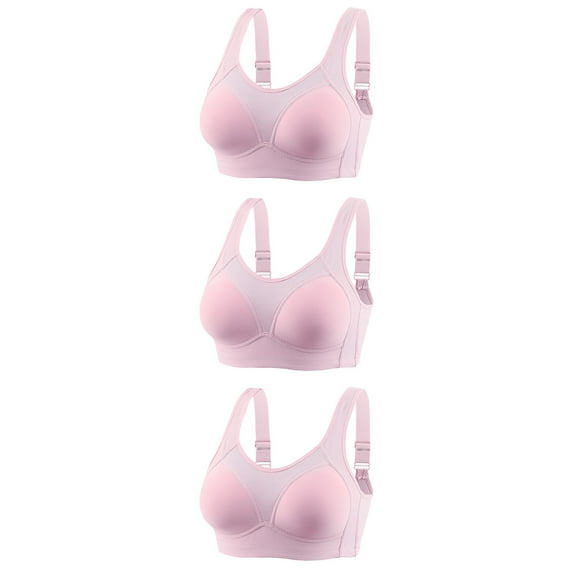 ameIAEA Bras for Women No Underwire Full Coverage Bras Push Up Wireless Everyday Bra 3 Pack