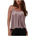 thumbnail image 1 of ameIAEA Camisole Tops for Women Sleeveless Spaghetti Strap Pleated Shirts Summer Tank Tops, 1 of 6